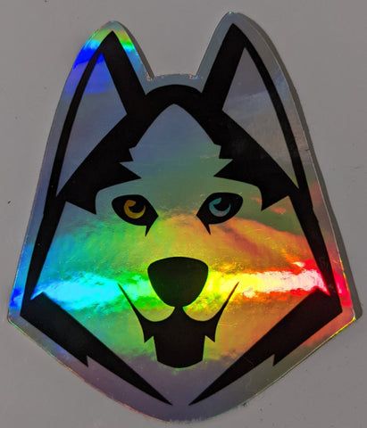 Holographic Husky Head Decal